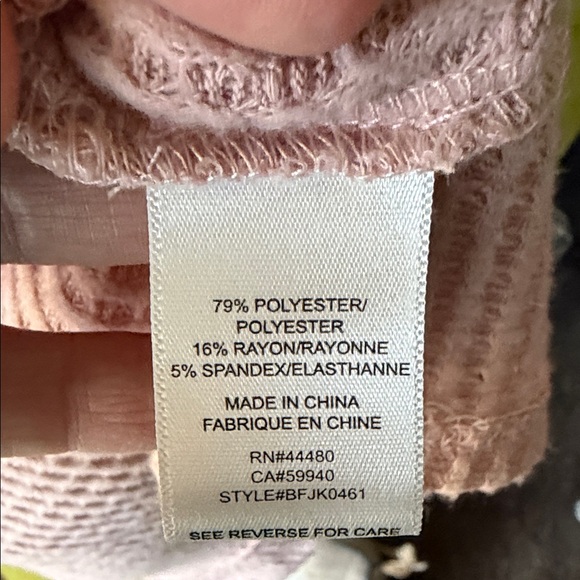 love, Fire Pink Ribbed Robe - Picture 3 of 4